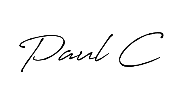 Also we have Paul C name is the best signature style. Create professional handwritten signature collection using Antro_Vectra_Bolder autograph style. Paul C signature style 7 images and pictures png