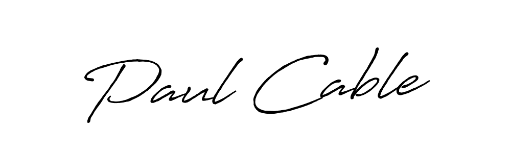 Make a beautiful signature design for name Paul Cable. With this signature (Antro_Vectra_Bolder) style, you can create a handwritten signature for free. Paul Cable signature style 7 images and pictures png