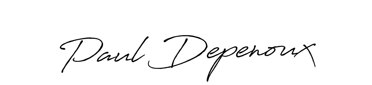 How to make Paul Depenoux name signature. Use Antro_Vectra_Bolder style for creating short signs online. This is the latest handwritten sign. Paul Depenoux signature style 7 images and pictures png