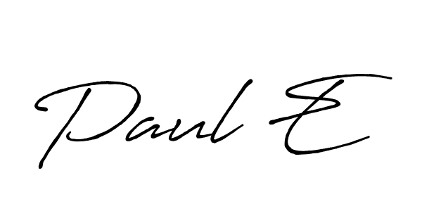 if you are searching for the best signature style for your name Paul E. so please give up your signature search. here we have designed multiple signature styles  using Antro_Vectra_Bolder. Paul E signature style 7 images and pictures png