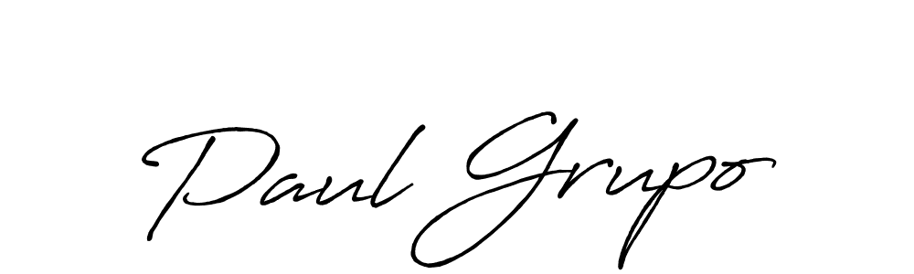 It looks lik you need a new signature style for name Paul Grupo. Design unique handwritten (Antro_Vectra_Bolder) signature with our free signature maker in just a few clicks. Paul Grupo signature style 7 images and pictures png