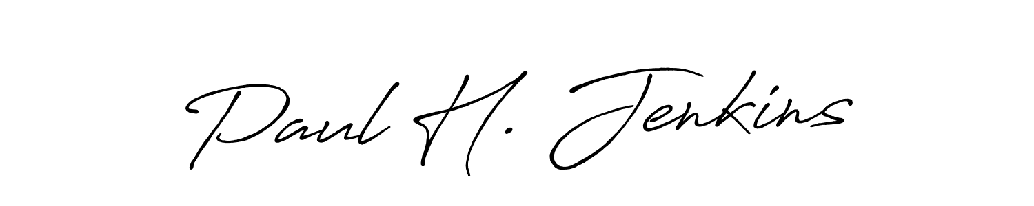 Use a signature maker to create a handwritten signature online. With this signature software, you can design (Antro_Vectra_Bolder) your own signature for name Paul H. Jenkins. Paul H. Jenkins signature style 7 images and pictures png