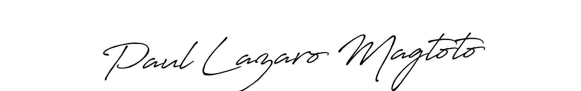 Make a short Paul Lazaro Magtoto signature style. Manage your documents anywhere anytime using Antro_Vectra_Bolder. Create and add eSignatures, submit forms, share and send files easily. Paul Lazaro Magtoto signature style 7 images and pictures png