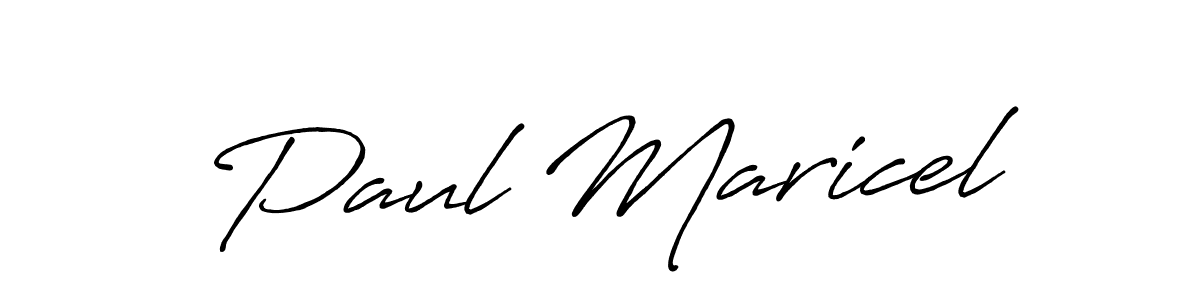 How to make Paul Maricel name signature. Use Antro_Vectra_Bolder style for creating short signs online. This is the latest handwritten sign. Paul Maricel signature style 7 images and pictures png
