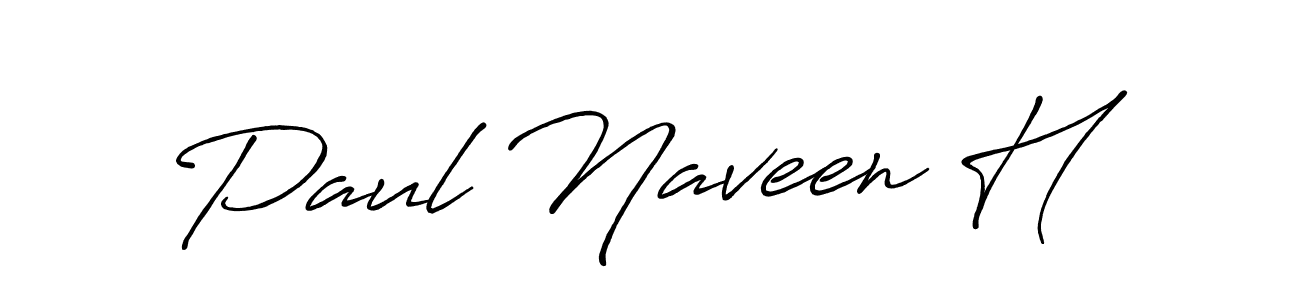 The best way (Antro_Vectra_Bolder) to make a short signature is to pick only two or three words in your name. The name Paul Naveen H include a total of six letters. For converting this name. Paul Naveen H signature style 7 images and pictures png