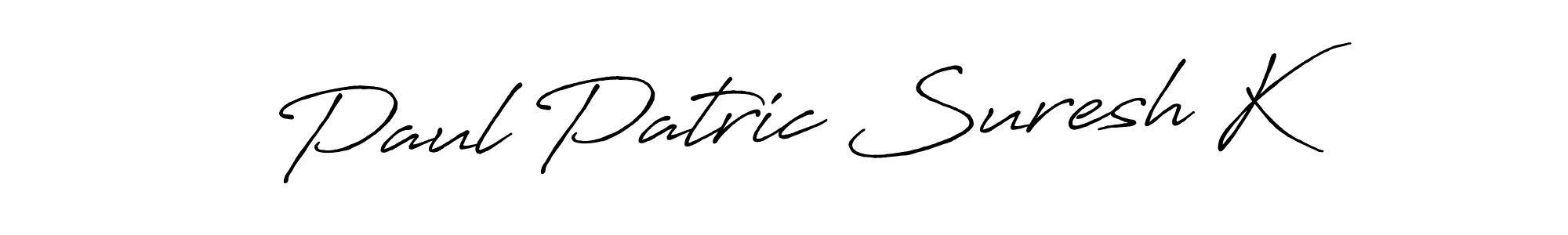 Antro_Vectra_Bolder is a professional signature style that is perfect for those who want to add a touch of class to their signature. It is also a great choice for those who want to make their signature more unique. Get Paul Patric Suresh K name to fancy signature for free. Paul Patric Suresh K signature style 7 images and pictures png