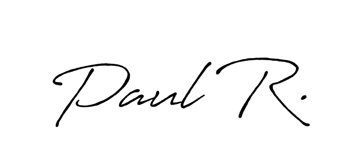 Make a beautiful signature design for name Paul R.. With this signature (Antro_Vectra_Bolder) style, you can create a handwritten signature for free. Paul R. signature style 7 images and pictures png