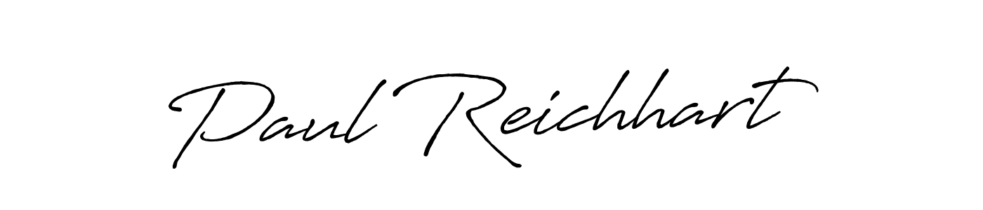 Paul Reichhart stylish signature style. Best Handwritten Sign (Antro_Vectra_Bolder) for my name. Handwritten Signature Collection Ideas for my name Paul Reichhart. Paul Reichhart signature style 7 images and pictures png