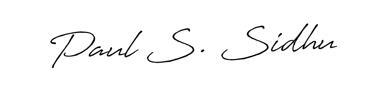 Design your own signature with our free online signature maker. With this signature software, you can create a handwritten (Antro_Vectra_Bolder) signature for name Paul S. Sidhu. Paul S. Sidhu signature style 7 images and pictures png