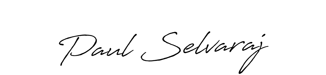 Make a beautiful signature design for name Paul Selvaraj. With this signature (Antro_Vectra_Bolder) style, you can create a handwritten signature for free. Paul Selvaraj signature style 7 images and pictures png