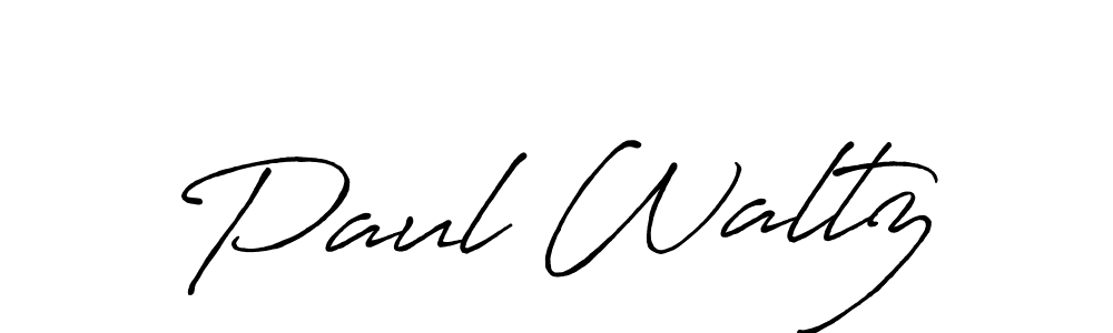 Paul Waltz stylish signature style. Best Handwritten Sign (Antro_Vectra_Bolder) for my name. Handwritten Signature Collection Ideas for my name Paul Waltz. Paul Waltz signature style 7 images and pictures png