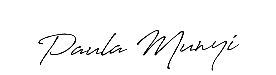 Make a short Paula Munyi signature style. Manage your documents anywhere anytime using Antro_Vectra_Bolder. Create and add eSignatures, submit forms, share and send files easily. Paula Munyi signature style 7 images and pictures png