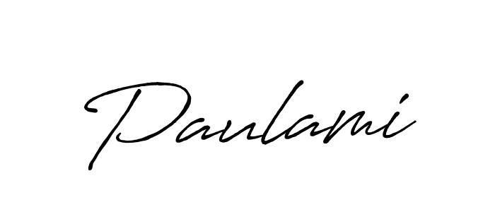 Also we have Paulami name is the best signature style. Create professional handwritten signature collection using Antro_Vectra_Bolder autograph style. Paulami signature style 7 images and pictures png