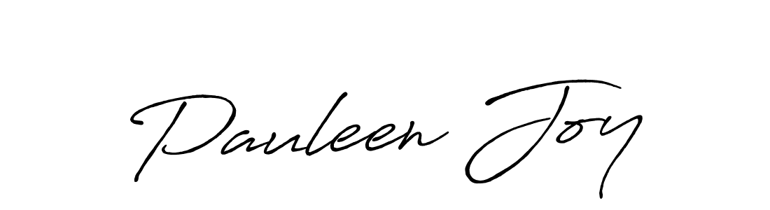 How to make Pauleen Joy name signature. Use Antro_Vectra_Bolder style for creating short signs online. This is the latest handwritten sign. Pauleen Joy signature style 7 images and pictures png