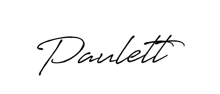 Create a beautiful signature design for name Paulett. With this signature (Antro_Vectra_Bolder) fonts, you can make a handwritten signature for free. Paulett signature style 7 images and pictures png