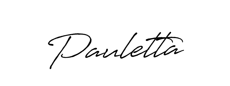Pauletta stylish signature style. Best Handwritten Sign (Antro_Vectra_Bolder) for my name. Handwritten Signature Collection Ideas for my name Pauletta. Pauletta signature style 7 images and pictures png