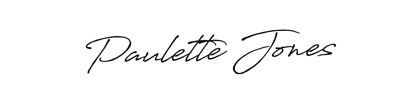 Antro_Vectra_Bolder is a professional signature style that is perfect for those who want to add a touch of class to their signature. It is also a great choice for those who want to make their signature more unique. Get Paulette Jones name to fancy signature for free. Paulette Jones signature style 7 images and pictures png