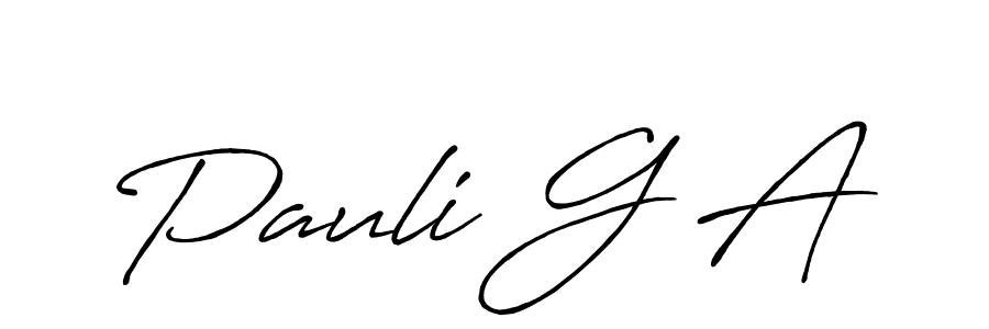 Pauli G A stylish signature style. Best Handwritten Sign (Antro_Vectra_Bolder) for my name. Handwritten Signature Collection Ideas for my name Pauli G A. Pauli G A signature style 7 images and pictures png