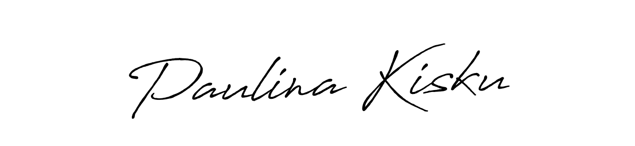 if you are searching for the best signature style for your name Paulina Kisku. so please give up your signature search. here we have designed multiple signature styles  using Antro_Vectra_Bolder. Paulina Kisku signature style 7 images and pictures png