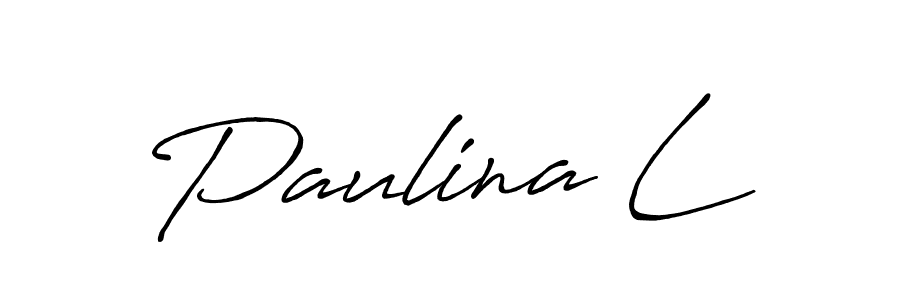 Also we have Paulina L name is the best signature style. Create professional handwritten signature collection using Antro_Vectra_Bolder autograph style. Paulina L signature style 7 images and pictures png