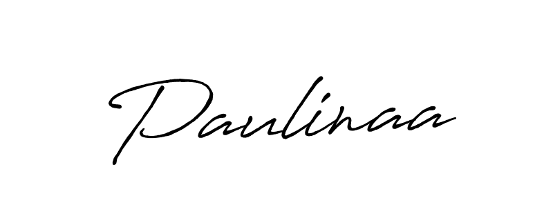 The best way (Antro_Vectra_Bolder) to make a short signature is to pick only two or three words in your name. The name Paulinaa include a total of six letters. For converting this name. Paulinaa signature style 7 images and pictures png