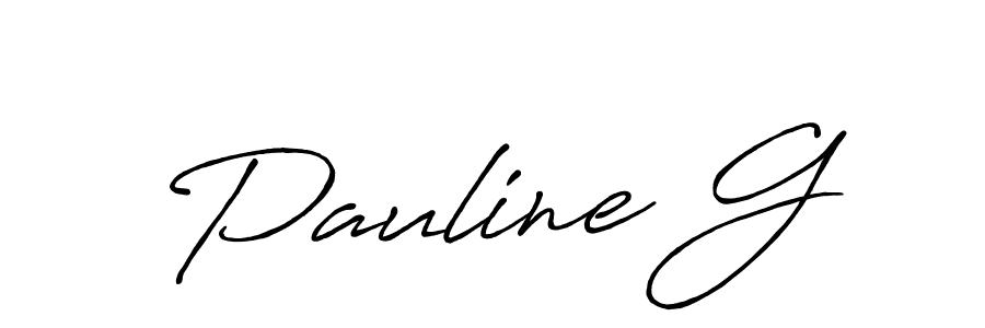 How to make Pauline G signature? Antro_Vectra_Bolder is a professional autograph style. Create handwritten signature for Pauline G name. Pauline G signature style 7 images and pictures png