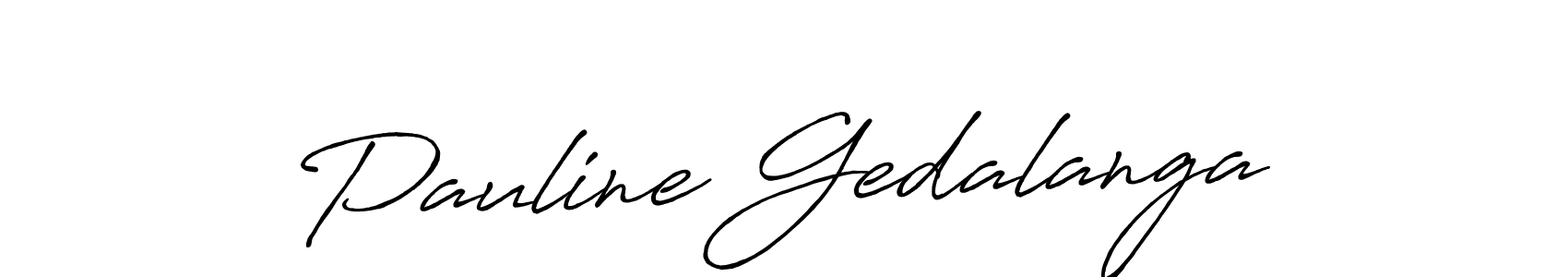 Create a beautiful signature design for name Pauline Gedalanga. With this signature (Antro_Vectra_Bolder) fonts, you can make a handwritten signature for free. Pauline Gedalanga signature style 7 images and pictures png