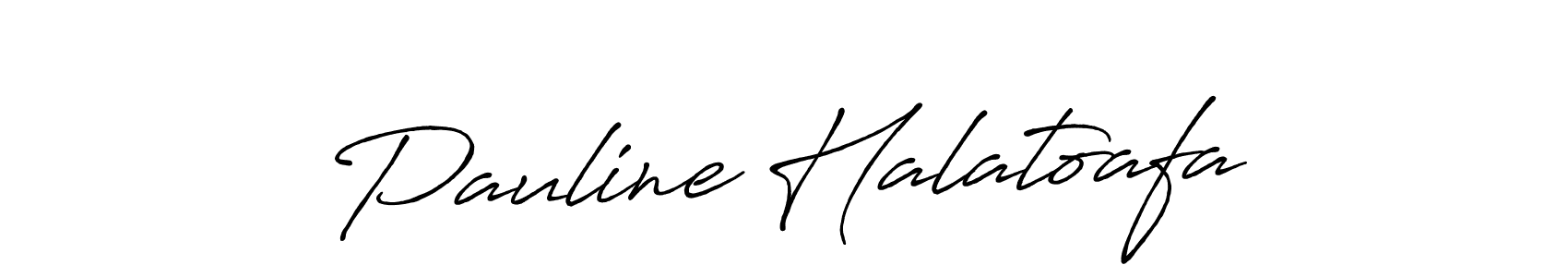 How to make Pauline Halatoafa name signature. Use Antro_Vectra_Bolder style for creating short signs online. This is the latest handwritten sign. Pauline Halatoafa signature style 7 images and pictures png