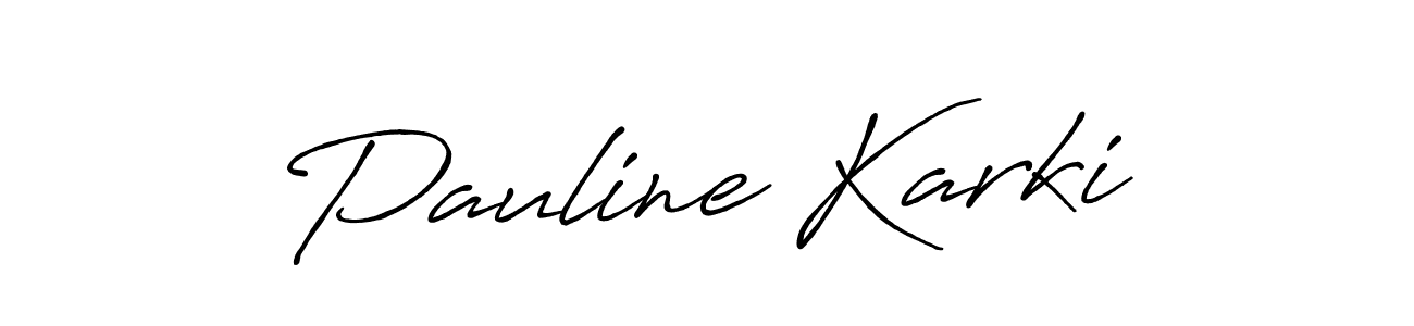 Create a beautiful signature design for name Pauline Karki. With this signature (Antro_Vectra_Bolder) fonts, you can make a handwritten signature for free. Pauline Karki signature style 7 images and pictures png