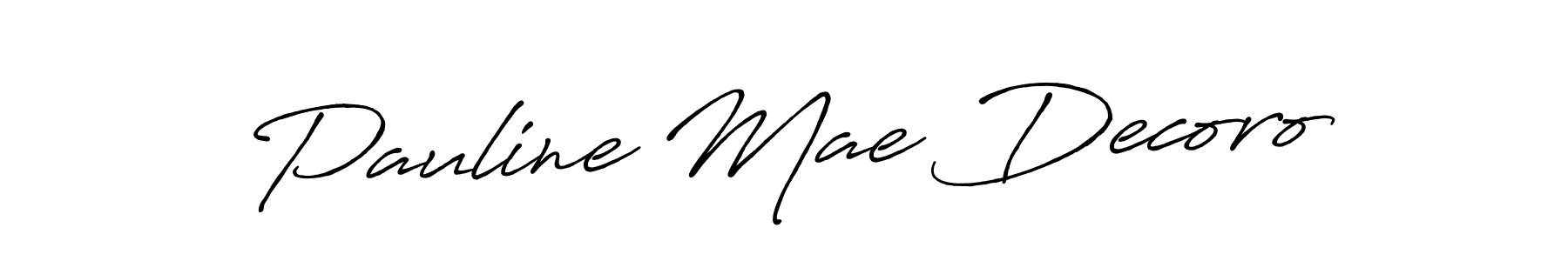 How to make Pauline Mae Decoro name signature. Use Antro_Vectra_Bolder style for creating short signs online. This is the latest handwritten sign. Pauline Mae Decoro signature style 7 images and pictures png
