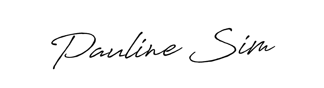 Make a beautiful signature design for name Pauline Sim. With this signature (Antro_Vectra_Bolder) style, you can create a handwritten signature for free. Pauline Sim signature style 7 images and pictures png