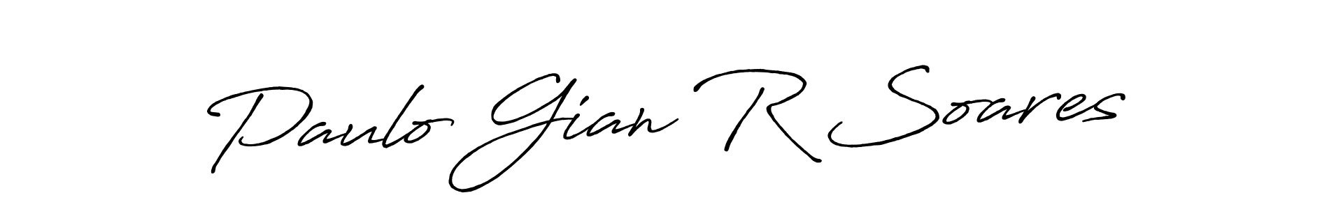 Make a beautiful signature design for name Paulo Gian R Soares. Use this online signature maker to create a handwritten signature for free. Paulo Gian R Soares signature style 7 images and pictures png