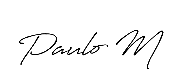 Antro_Vectra_Bolder is a professional signature style that is perfect for those who want to add a touch of class to their signature. It is also a great choice for those who want to make their signature more unique. Get Paulo M name to fancy signature for free. Paulo M signature style 7 images and pictures png