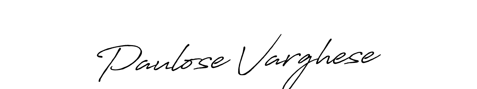 Paulose Varghese stylish signature style. Best Handwritten Sign (Antro_Vectra_Bolder) for my name. Handwritten Signature Collection Ideas for my name Paulose Varghese. Paulose Varghese signature style 7 images and pictures png