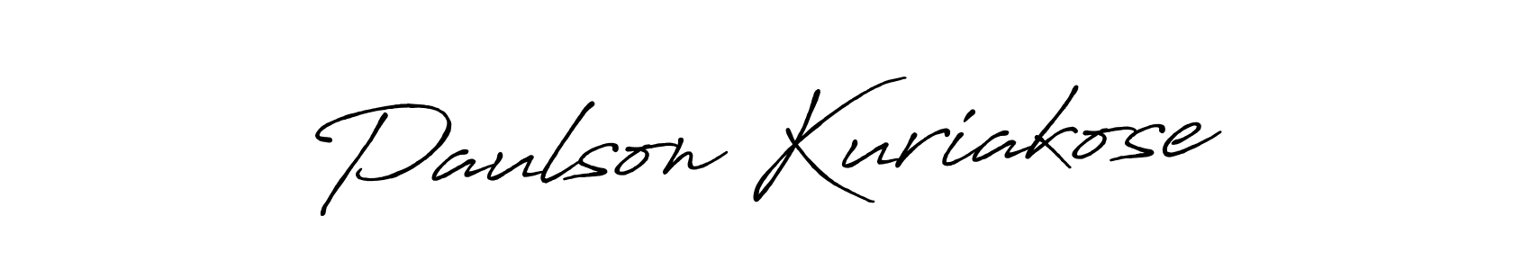 Design your own signature with our free online signature maker. With this signature software, you can create a handwritten (Antro_Vectra_Bolder) signature for name Paulson Kuriakose. Paulson Kuriakose signature style 7 images and pictures png