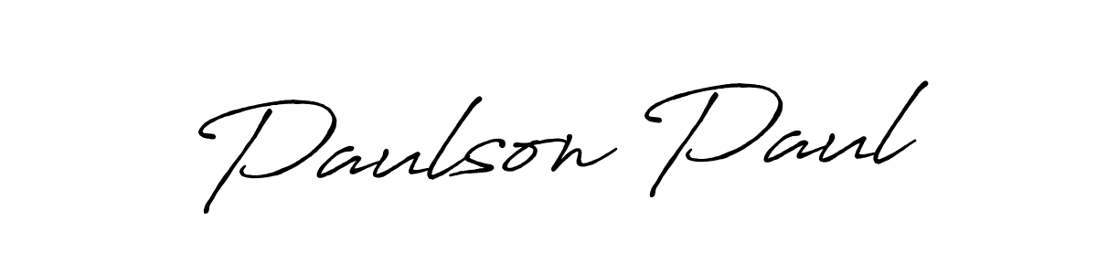 Use a signature maker to create a handwritten signature online. With this signature software, you can design (Antro_Vectra_Bolder) your own signature for name Paulson Paul. Paulson Paul signature style 7 images and pictures png