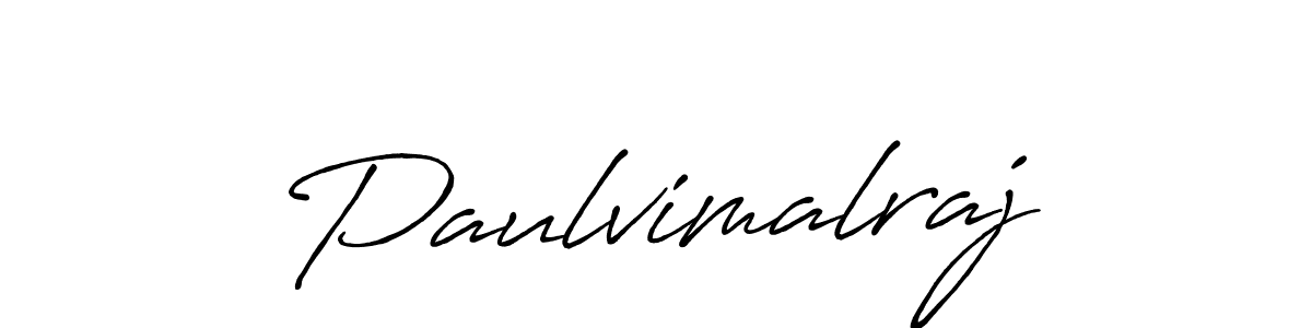 Use a signature maker to create a handwritten signature online. With this signature software, you can design (Antro_Vectra_Bolder) your own signature for name Paulvimalraj. Paulvimalraj signature style 7 images and pictures png