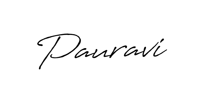 Pauravi stylish signature style. Best Handwritten Sign (Antro_Vectra_Bolder) for my name. Handwritten Signature Collection Ideas for my name Pauravi. Pauravi signature style 7 images and pictures png