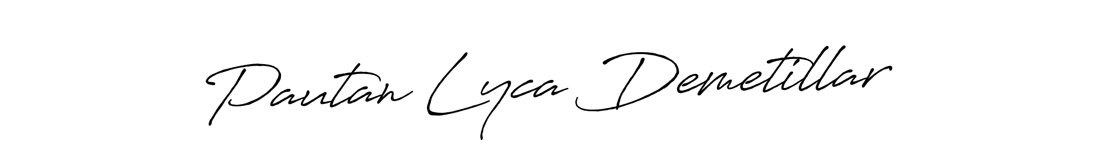 Pautan Lyca Demetillar stylish signature style. Best Handwritten Sign (Antro_Vectra_Bolder) for my name. Handwritten Signature Collection Ideas for my name Pautan Lyca Demetillar. Pautan Lyca Demetillar signature style 7 images and pictures png