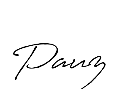 Use a signature maker to create a handwritten signature online. With this signature software, you can design (Antro_Vectra_Bolder) your own signature for name Pauz. Pauz signature style 7 images and pictures png