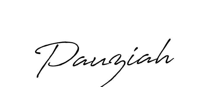 Make a beautiful signature design for name Pauziah. With this signature (Antro_Vectra_Bolder) style, you can create a handwritten signature for free. Pauziah signature style 7 images and pictures png