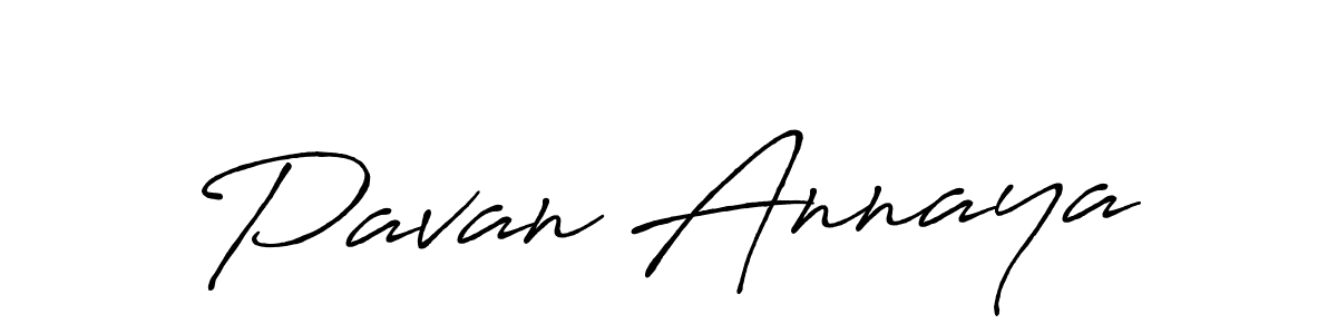 Make a beautiful signature design for name Pavan Annaya. Use this online signature maker to create a handwritten signature for free. Pavan Annaya signature style 7 images and pictures png