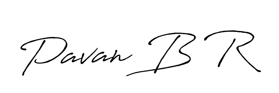 How to make Pavan B R name signature. Use Antro_Vectra_Bolder style for creating short signs online. This is the latest handwritten sign. Pavan B R signature style 7 images and pictures png