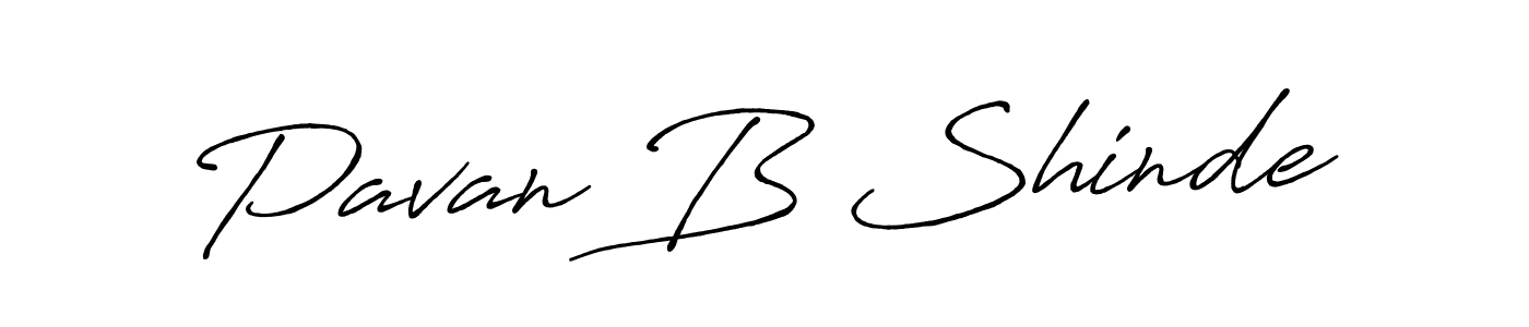 Make a beautiful signature design for name Pavan B Shinde. With this signature (Antro_Vectra_Bolder) style, you can create a handwritten signature for free. Pavan B Shinde signature style 7 images and pictures png