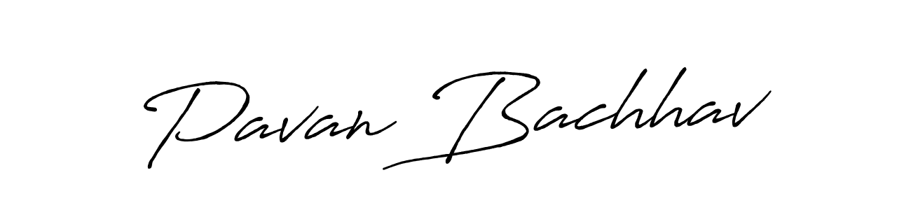 Pavan Bachhav stylish signature style. Best Handwritten Sign (Antro_Vectra_Bolder) for my name. Handwritten Signature Collection Ideas for my name Pavan Bachhav. Pavan Bachhav signature style 7 images and pictures png