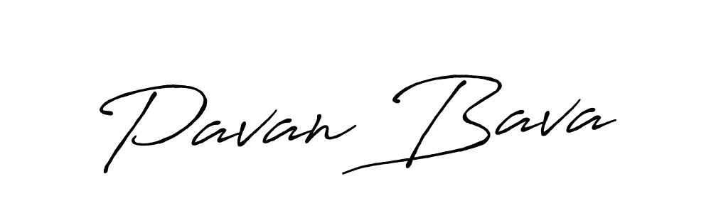 How to make Pavan Bava name signature. Use Antro_Vectra_Bolder style for creating short signs online. This is the latest handwritten sign. Pavan Bava signature style 7 images and pictures png