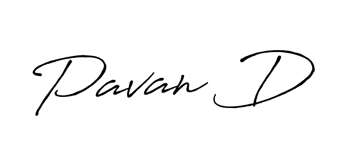 Use a signature maker to create a handwritten signature online. With this signature software, you can design (Antro_Vectra_Bolder) your own signature for name Pavan D. Pavan D signature style 7 images and pictures png
