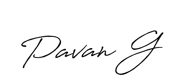 Make a beautiful signature design for name Pavan G. With this signature (Antro_Vectra_Bolder) style, you can create a handwritten signature for free. Pavan G signature style 7 images and pictures png