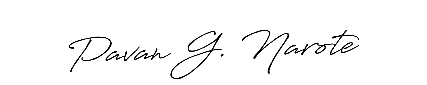 Also You can easily find your signature by using the search form. We will create Pavan G. Narote name handwritten signature images for you free of cost using Antro_Vectra_Bolder sign style. Pavan G. Narote signature style 7 images and pictures png