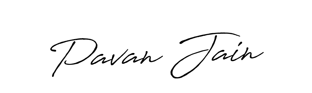 Pavan Jain stylish signature style. Best Handwritten Sign (Antro_Vectra_Bolder) for my name. Handwritten Signature Collection Ideas for my name Pavan Jain. Pavan Jain signature style 7 images and pictures png